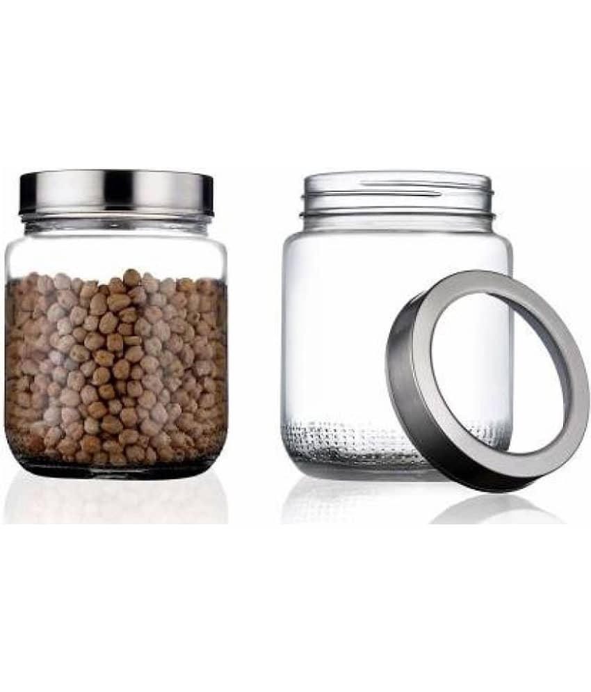 CROCO JAR Glass Transparent Spice Container ( Set of 2 ) view 2