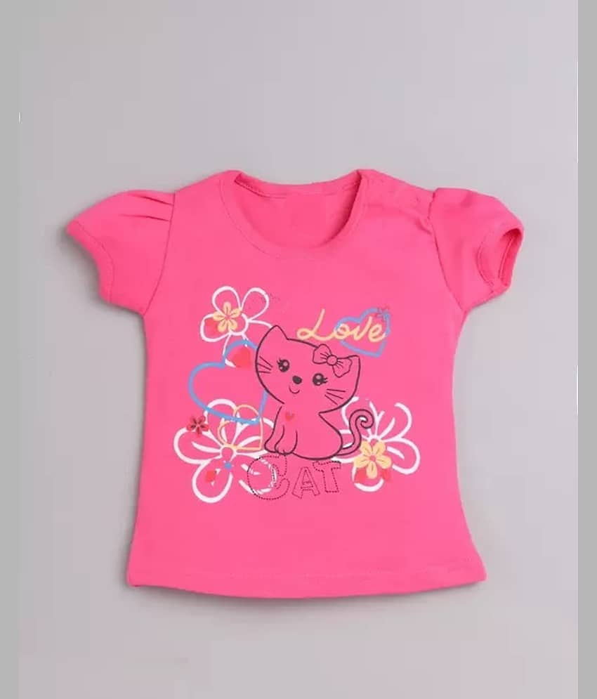 CUTEVIBE Pack of 1 Baby Girls 100% Cotton T-shirt & Pants ( Multicolor 1 ) view 2