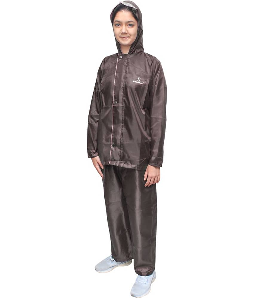 Goodluck Polyester Raincoat Set - Black view 2