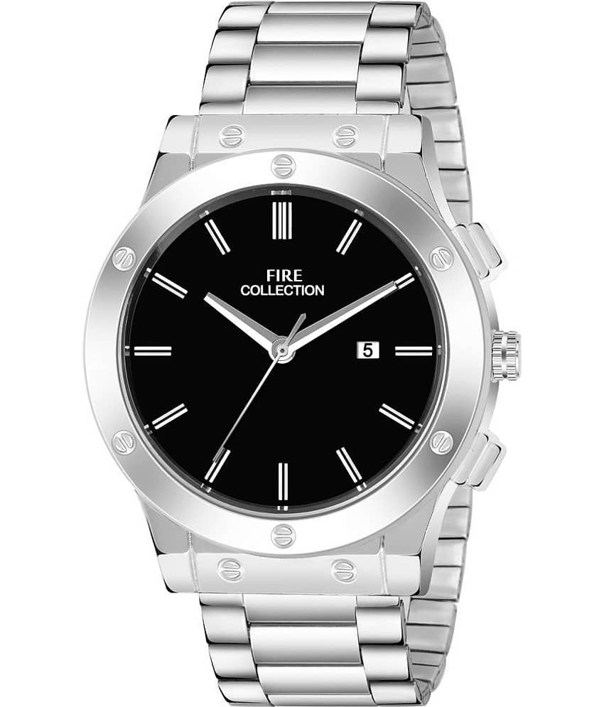 Fire Collection Silver Metal Analog Men's Watch