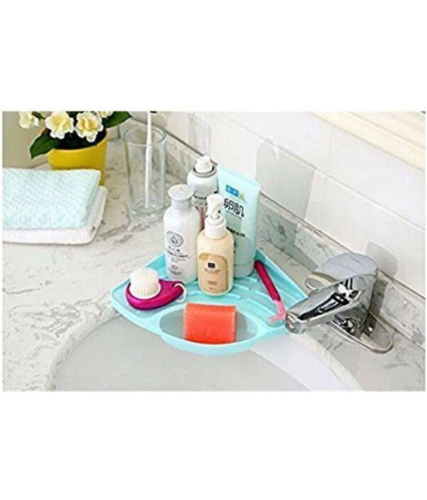 HINGOL Multipurpose Must Have Corner Kitchen Sink Wash Basin Sponge Storage Organizer (Assorted Color) view 2