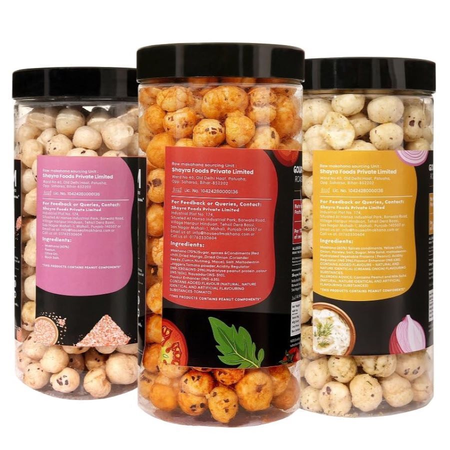 GOURMET MAKHANA Roasted in Olive Oil | Flavors Tangy Tomato, Cream & Onion and Himalayan Salt | Combo Of 3, 65g Each. - 195 gm view 2