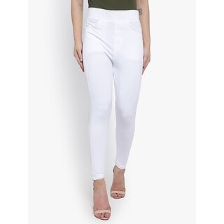 SHE PURE LUXURY WEAR White Jegging (Solid) view 2