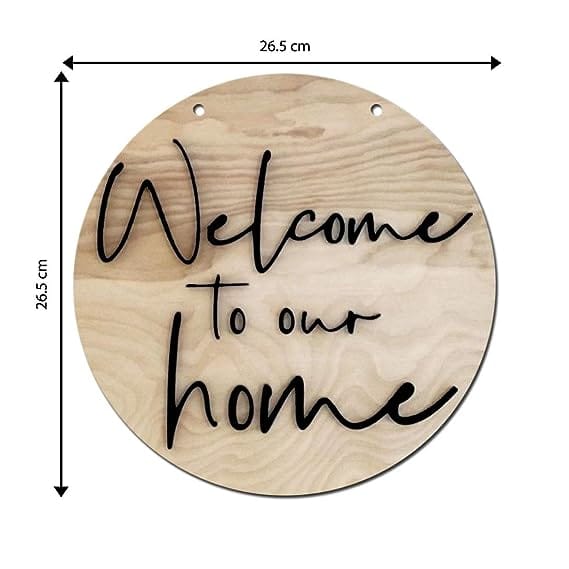 Shraddha Saburi Artwork Round Sign. Wood Sign. view 2