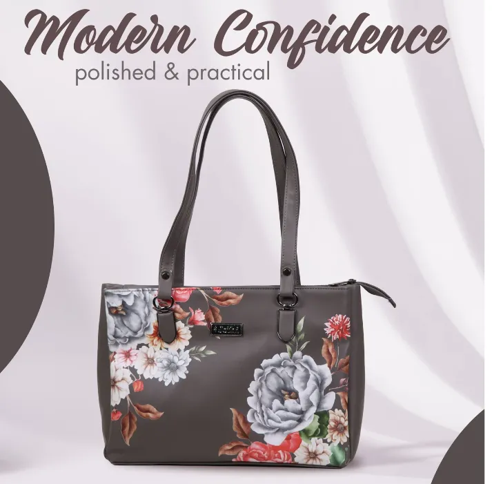 Blossom2.0 Handbag | JOTHI Women Grey Shoulder Bag view 2