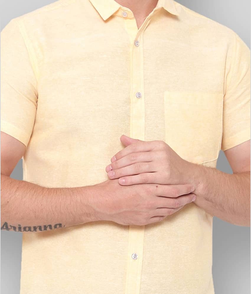 Latest Chikan - Green Cotton Blend Regular Fit Men's Casual Shirt (Pack of 1) view 2