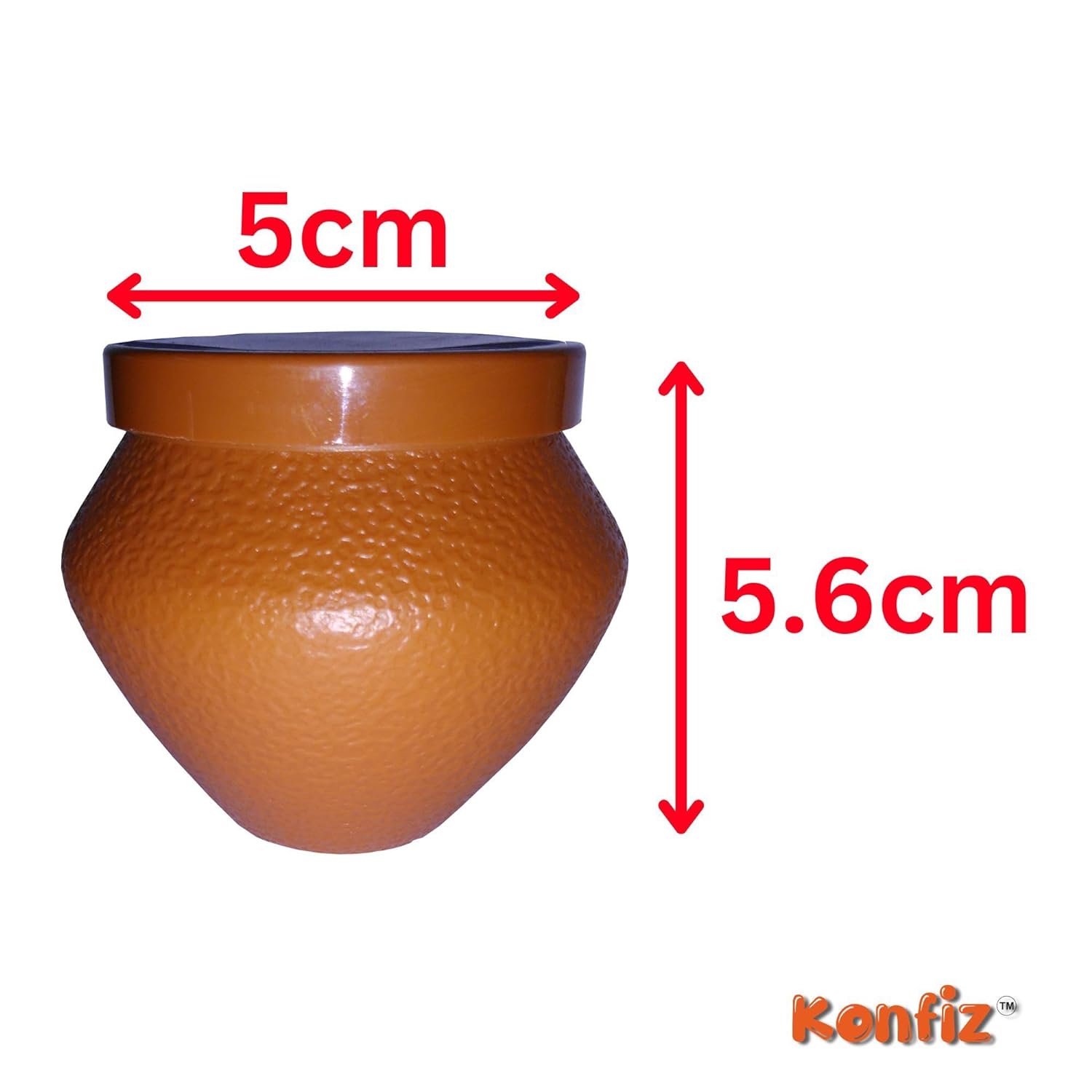 Plastic Matka/Pot Round, Small Kitchen Storage, Salt Pepper Pot, 12 Pcs view 2