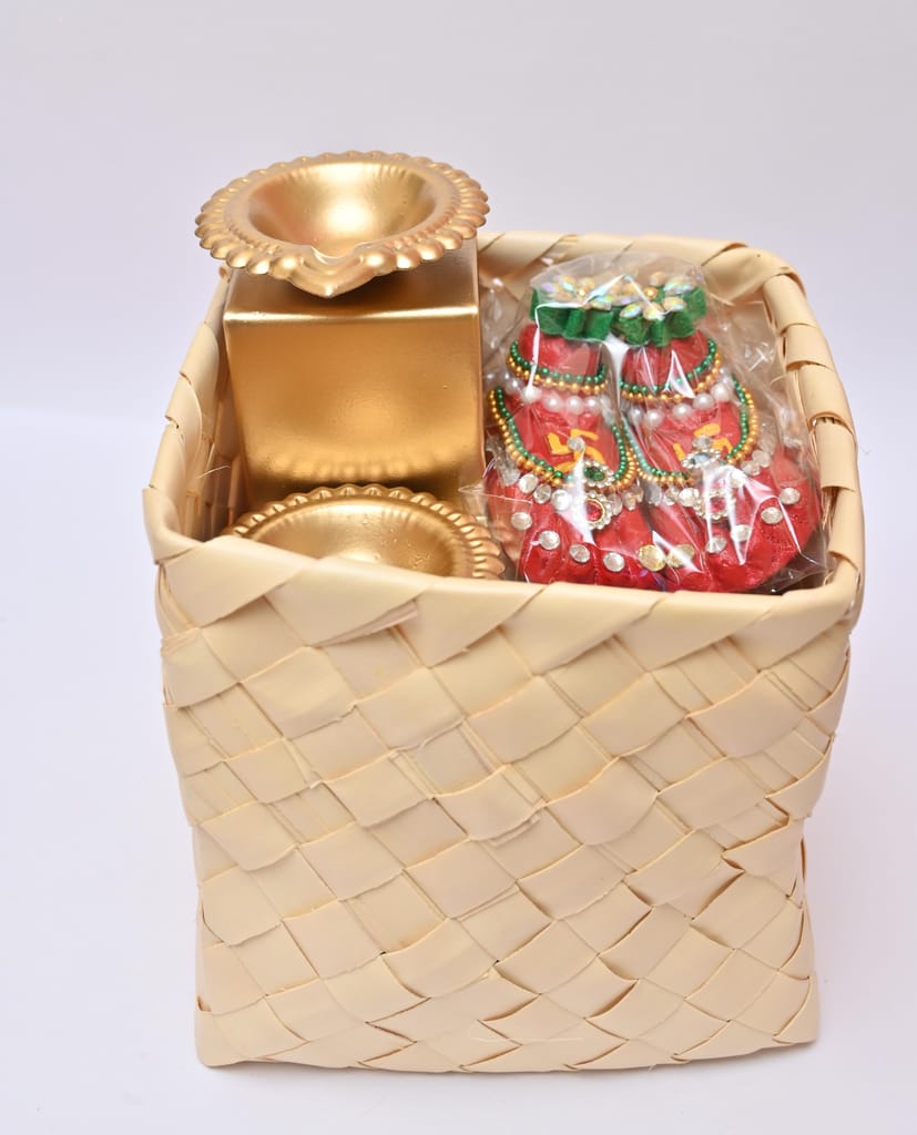 Handwoven Colorful Patchwork Basket - Eco-Friendly Storage view 2