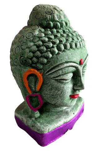 ASOMI LORD BUDDHA HEAD IDOL, TERRACOTTA view 2