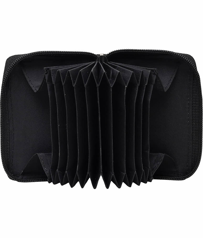 HRFSTAR 100% Leather Solid Men's Regular Wallet With 9 Slots For Card ( Black , Pack of 1 ) view 2
