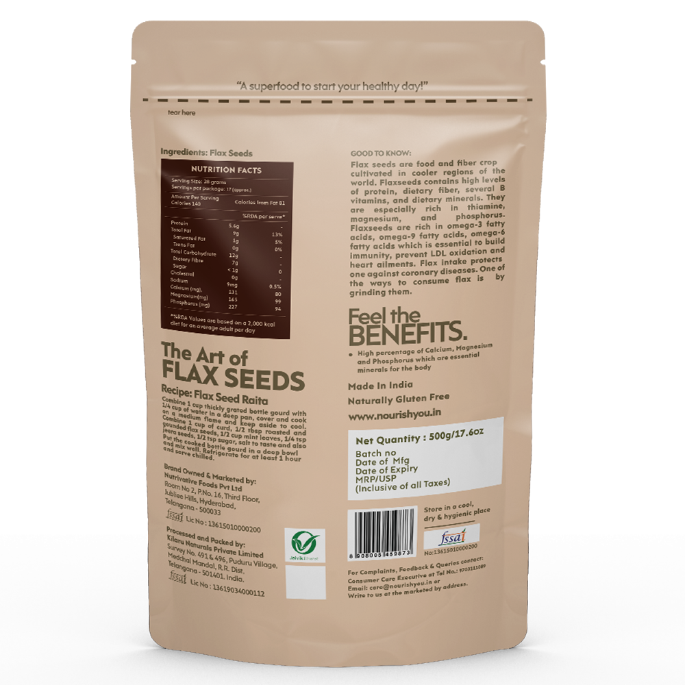 nourish you Raw Flax Seeds view 2
