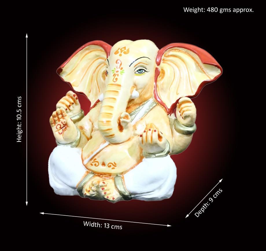 COPPERHOARD Resin Ganesh Idol,Vinayaka Statue,Ganpati Murti,Ganesha Idol for Home Decor,Ganesh ji Statue for Home & Office Temple,Ganesh Chaturthi Puja Room view 2
