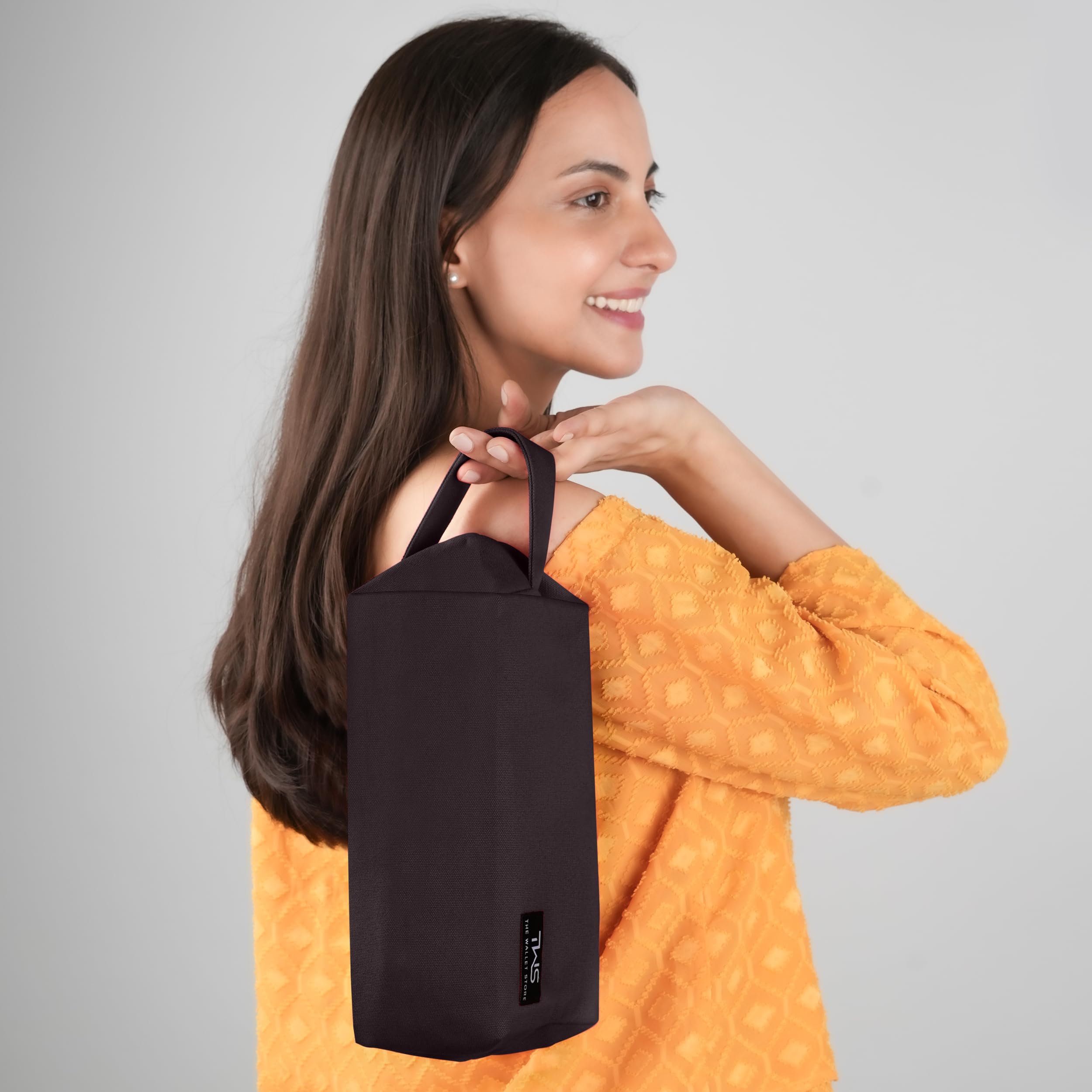 The Wallet Store EcoZen Canvas Pouch - Brown view 2