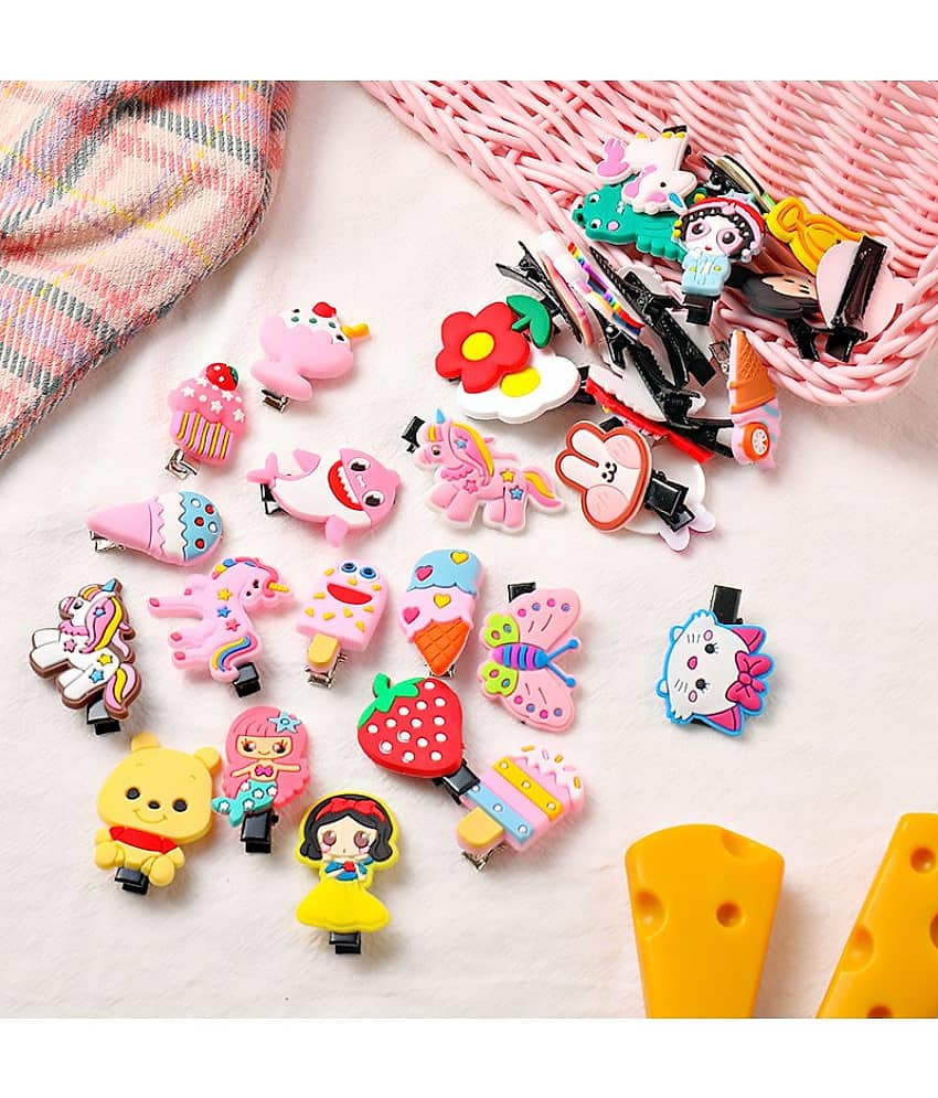 Kids Hair Clips, Candy - Fruit Hair Pins, Colorful Rainbow, Cartoon Hair Clips, Hair Accessories for Baby Girls - 20 Pieces view 2