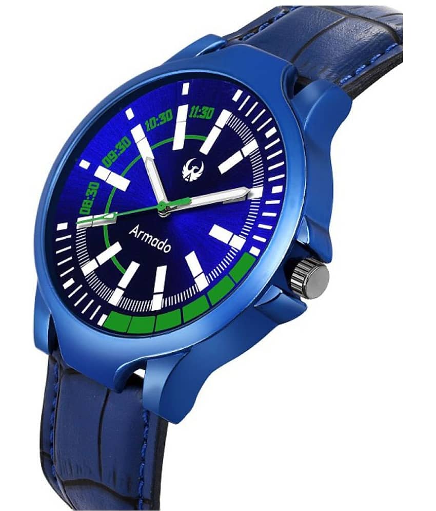 Armado 750- BLUE Leather Analog Men's Watch view 2