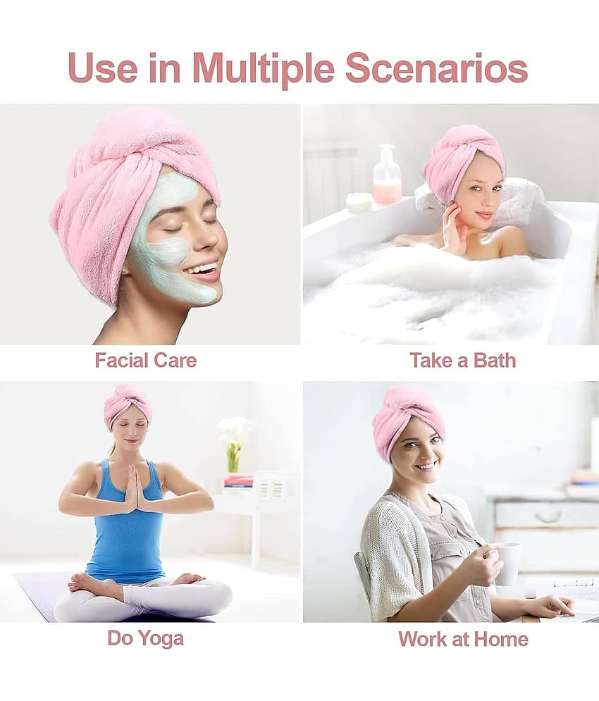 Midastra Multicolor Hair Towel Wrap ( Pack of 2 ) view 2