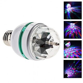 right traders 3W Colorful Auto Roating RGB LED Bulb Stage Light Party Lamp Disco Light (pack of 1)(153454975) view 2