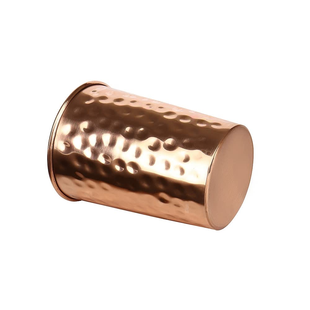 Being Classic - Copper Hammered Glass 300ml | Set of 2 | in Home & Kitchen for Drinking Water view 2