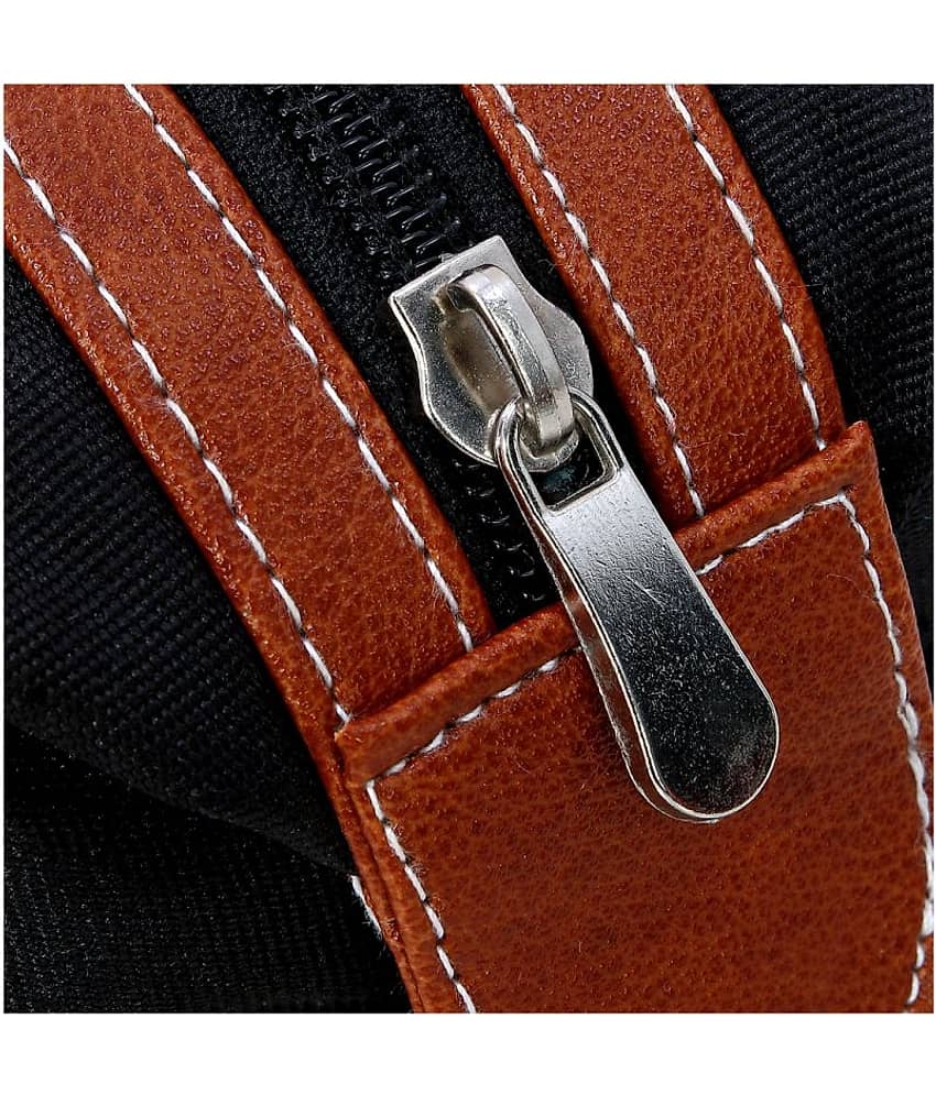 Leather World Black Nylon Shaving Toiletry Travel Organiser Kit view 2
