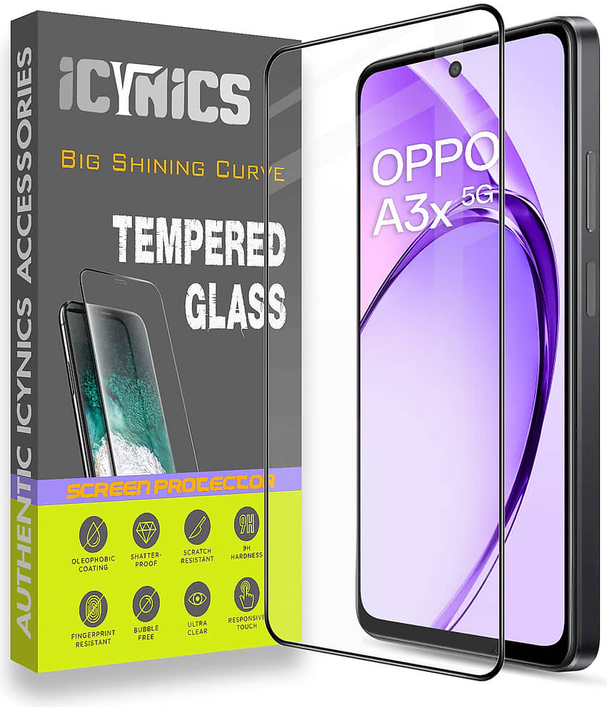 Icynics Tempered Glass Compatible For OPPO A3X 5G ( Pack of 1 )