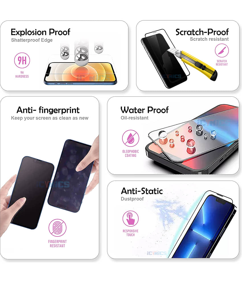 Icynics Tempered Glass Compatible For OPPO A3X 5G ( Pack of 1 ) view 2