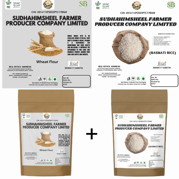 Basmati Rice and Whole Wheat Flour Combo Pack view 2