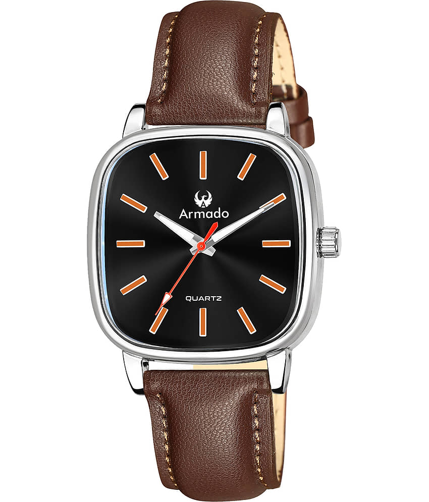 Armado Brown Leather Analog Men's Watch view 2
