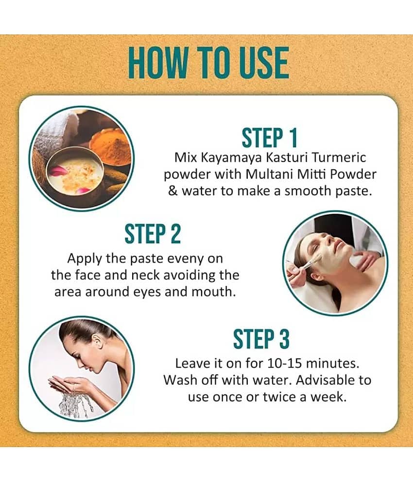 PURE Jangali ORGANICS Wild Turmeric Face Pack Powder / Kasturi Manjal / Haldi 100GM view 2