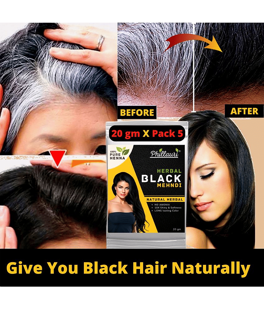 Phillauri Natural Semi Permanent Hair Color 5 g Black view 2