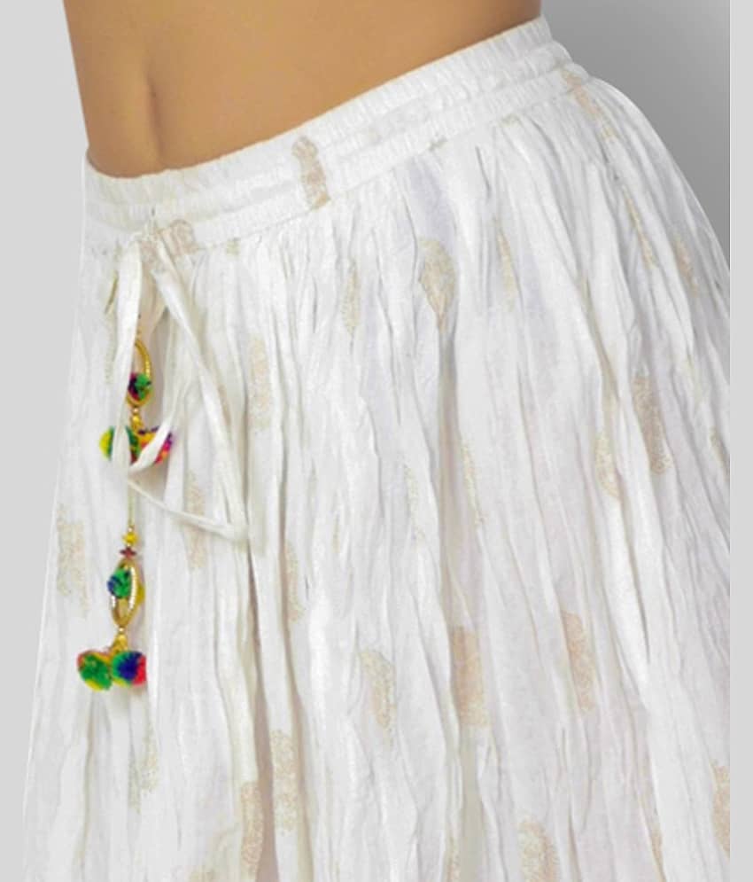 FABRR - White Cotton Women's A-Line Skirt ( Pack of 1 ) view 2
