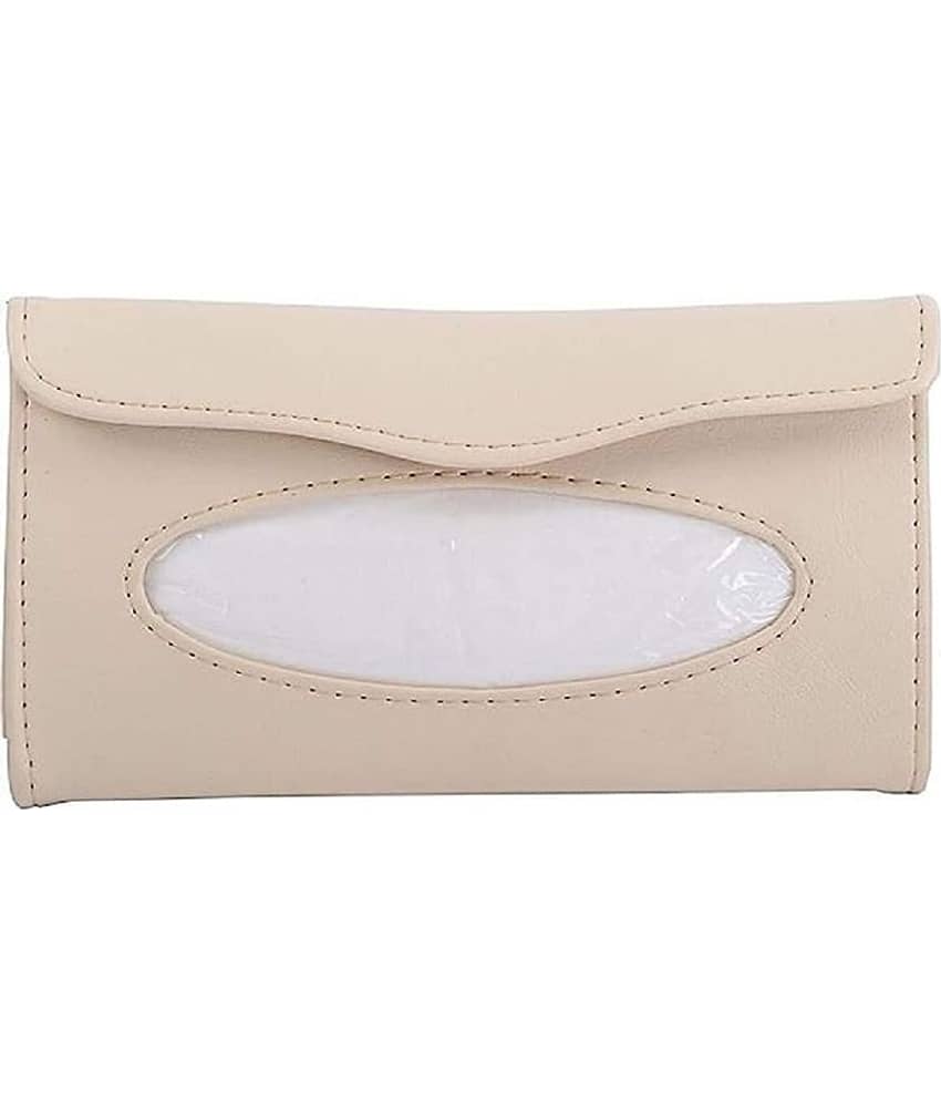 Tantra Car Tissue Dispenser Leather Beige view 2
