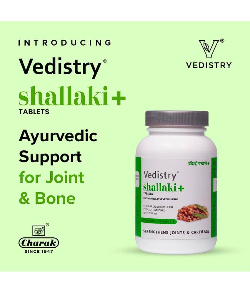 Vedistry Shallaki+ Tablets Joint & Bone Health 60 Tabs (Pack Of 1) view 2