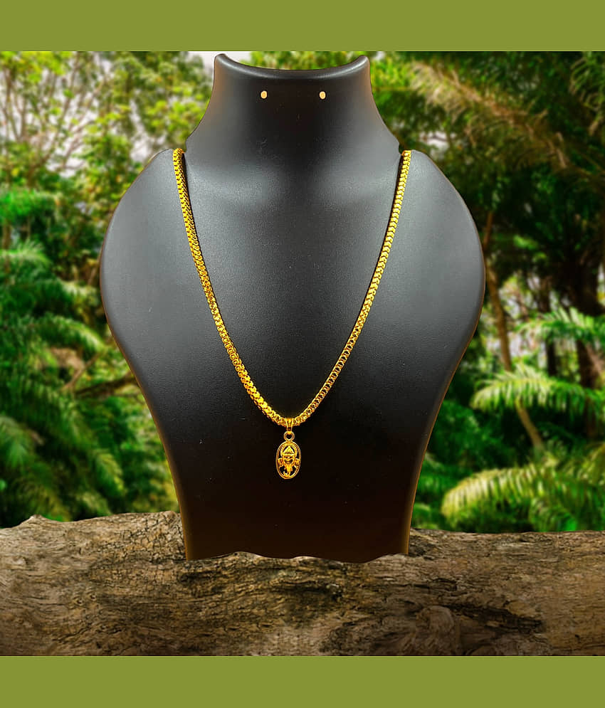 AKLINA Gold Religious Pendant With Chain ( Pack of 1 ) view 2