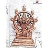 Searchers Paradise Copper Idols of god Chakrathualwar 6.8 inches, 1.3 Kg, Patina Antique Finish, Pack of 1 Piece view 2