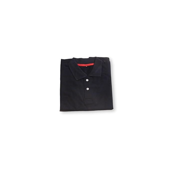 Men's Black Polo Shirt* Short Sleeve Polo Shirt* Casual Polo Shirt* Basic Polo Shirt* Cotton Polo Shirt view 2