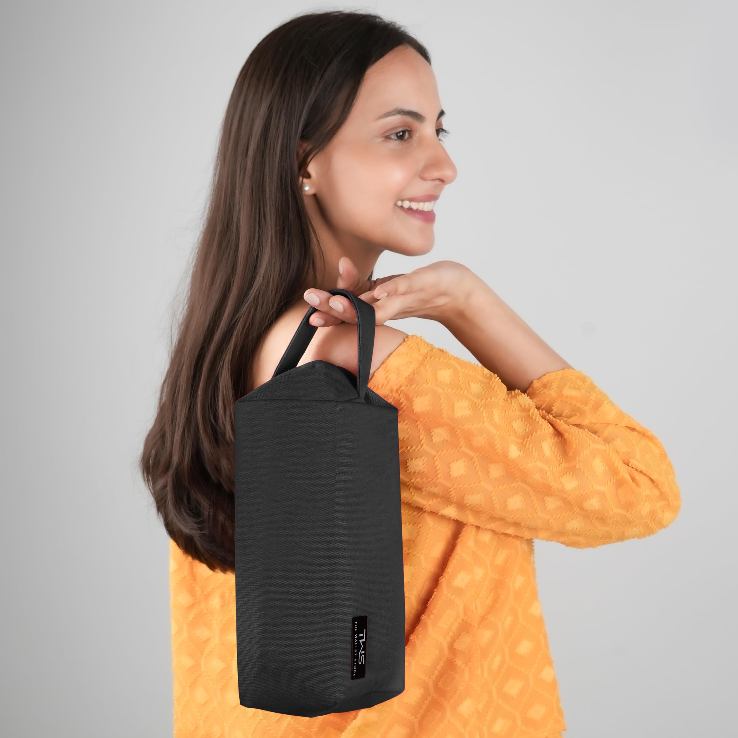 The Wallet Store EcoZen Canvas Pouch - Black view 2