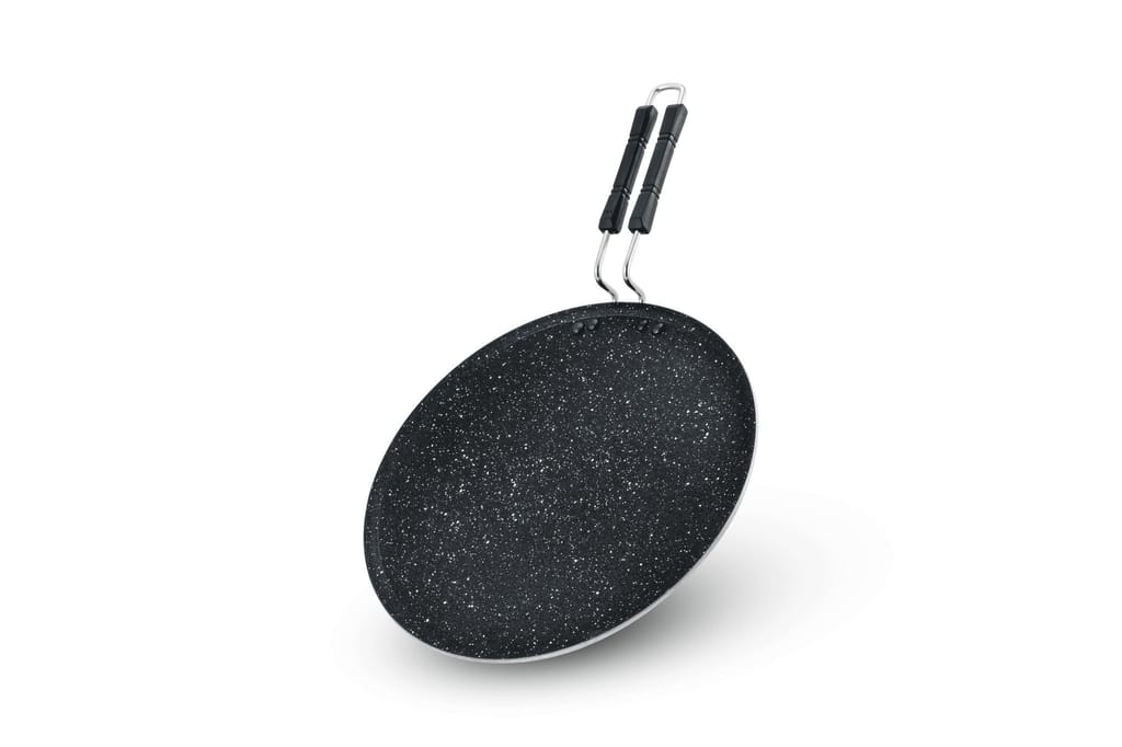 N NIDHI Delta Flat Tawa | 300mm Diameter | 4mm Thickness | Steel Wire Backelite Handle view 2