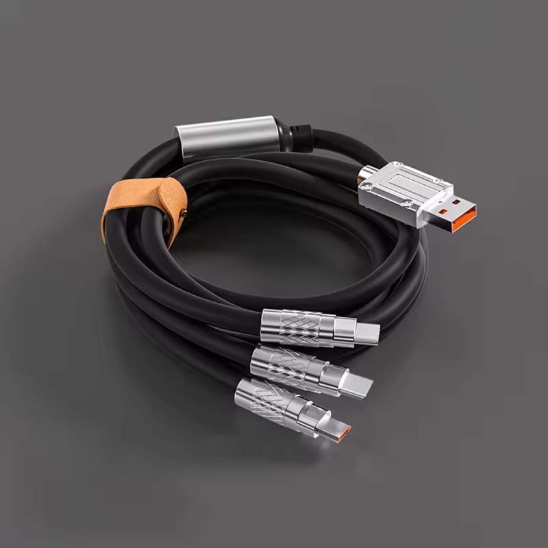 True Desire 3-in-1 Charging Cable Compatible for Android and IPhone 680 Mbps Speed (Black) view 2