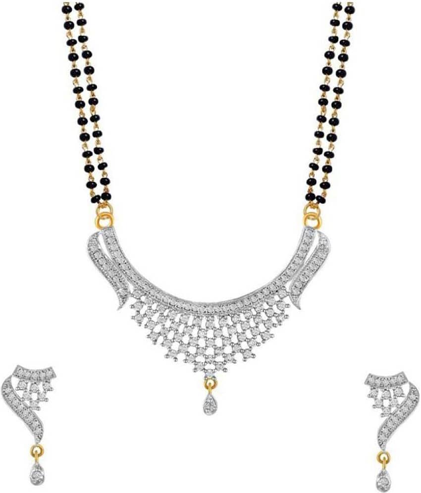 Navya Collections Silver Alloy Mangalsutra Set view 2