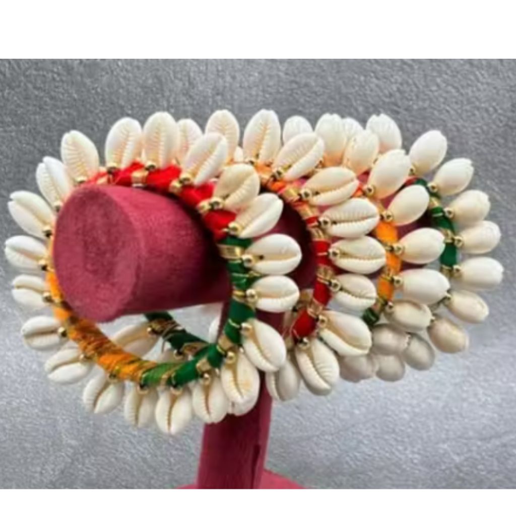 Madkraft Multicolor kodi kada- Cowrie Shell Bangles for Women–Ethnic Partywear Traditional Jewelry Set (2 Pieces) view 2