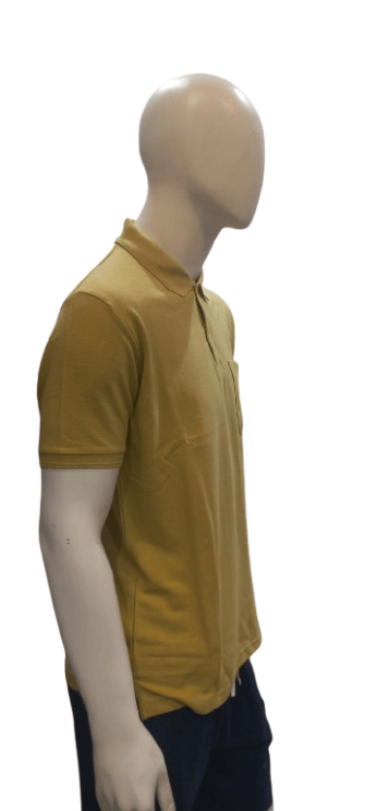 Men's Premium Cotton Polo T-Shirt – Solid Mustard Yellow | Classic Fit | Casual & Semi-Formal Wear view 2