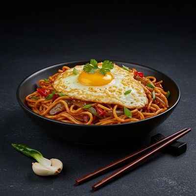 Egg Schezwan Noodels