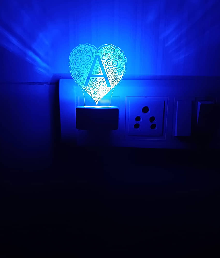 DIONA Night Lamp A Alphabet Heart Shape Home Decor Bedroom, Living Room view 2