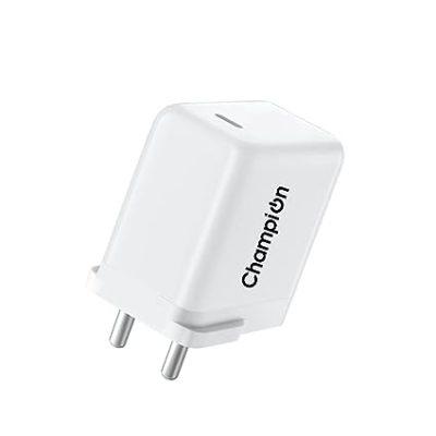 Champion 25W 5V/4A Type-C PD Fast Charger for iPhones & Android Devices (White) view 2