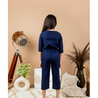 Kids Cave Solid Girls Jumpsuit view 2