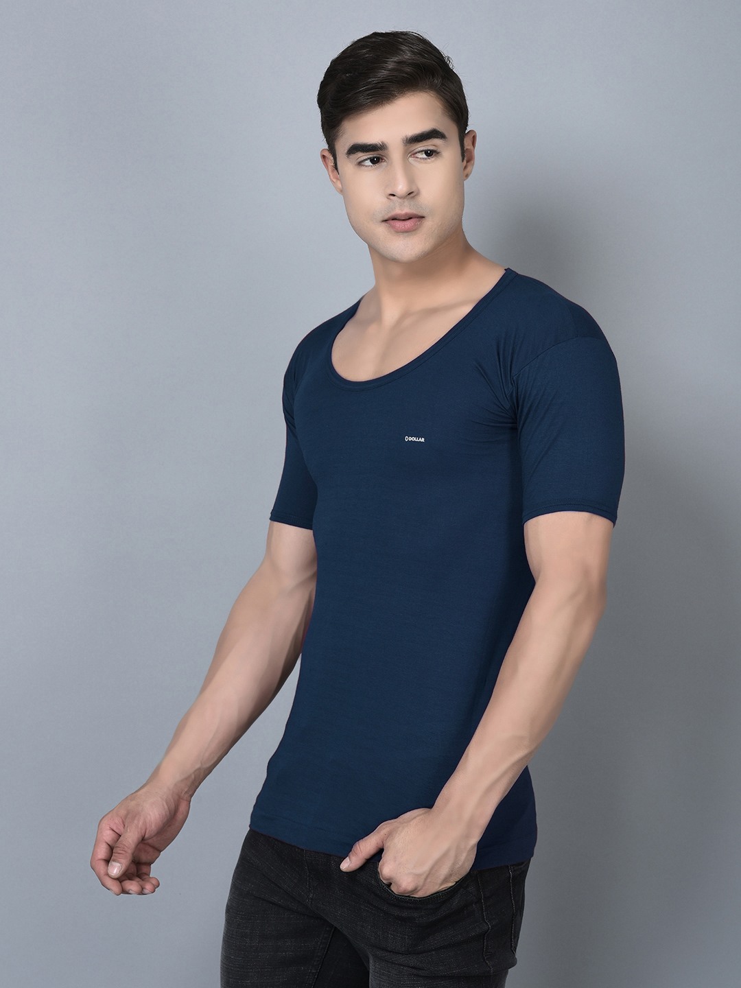 Men's Assorted Pack of 7 Solid Combed Cotton Shrinkless Vest view 2