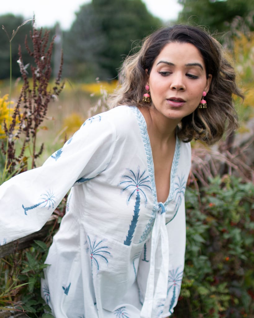 Classic White Organic Cotton Modern Dress by Aagaaz Jaipur view 2