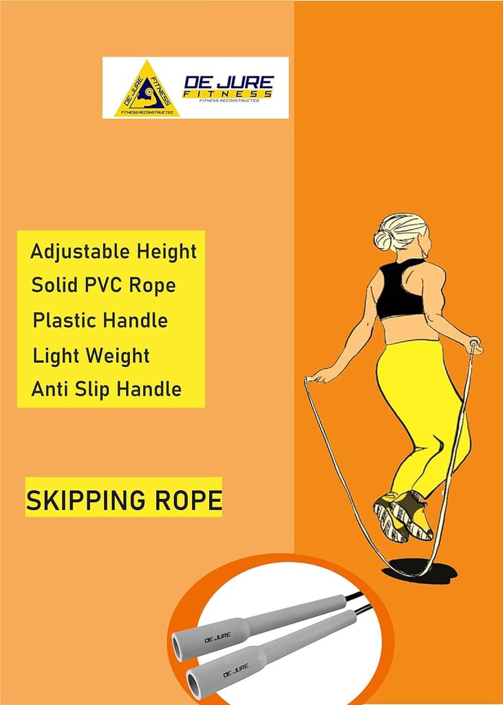 DE JURE FITNESS Adjustable Slim Shape Weight Loss Ball Speed Skipping Rope (275cm) view 2