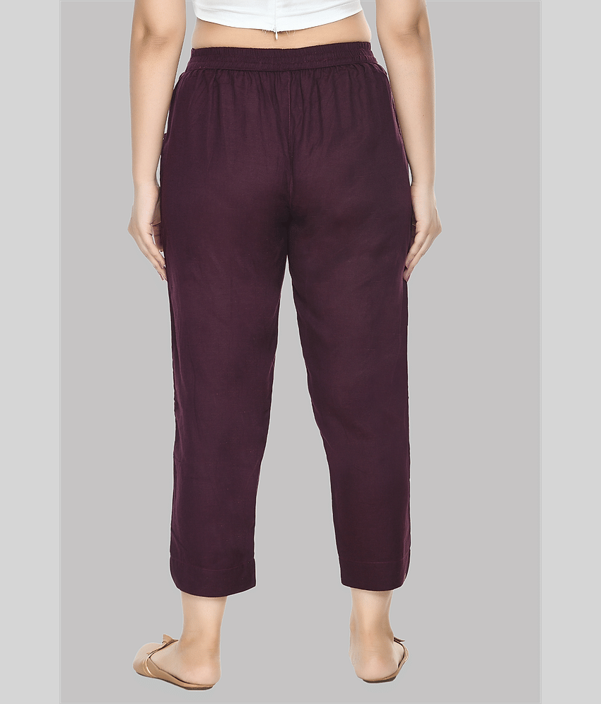 PREEGO - Mustard Rayon Regular Women's Casual Pants ( Pack of 1 ) view 2