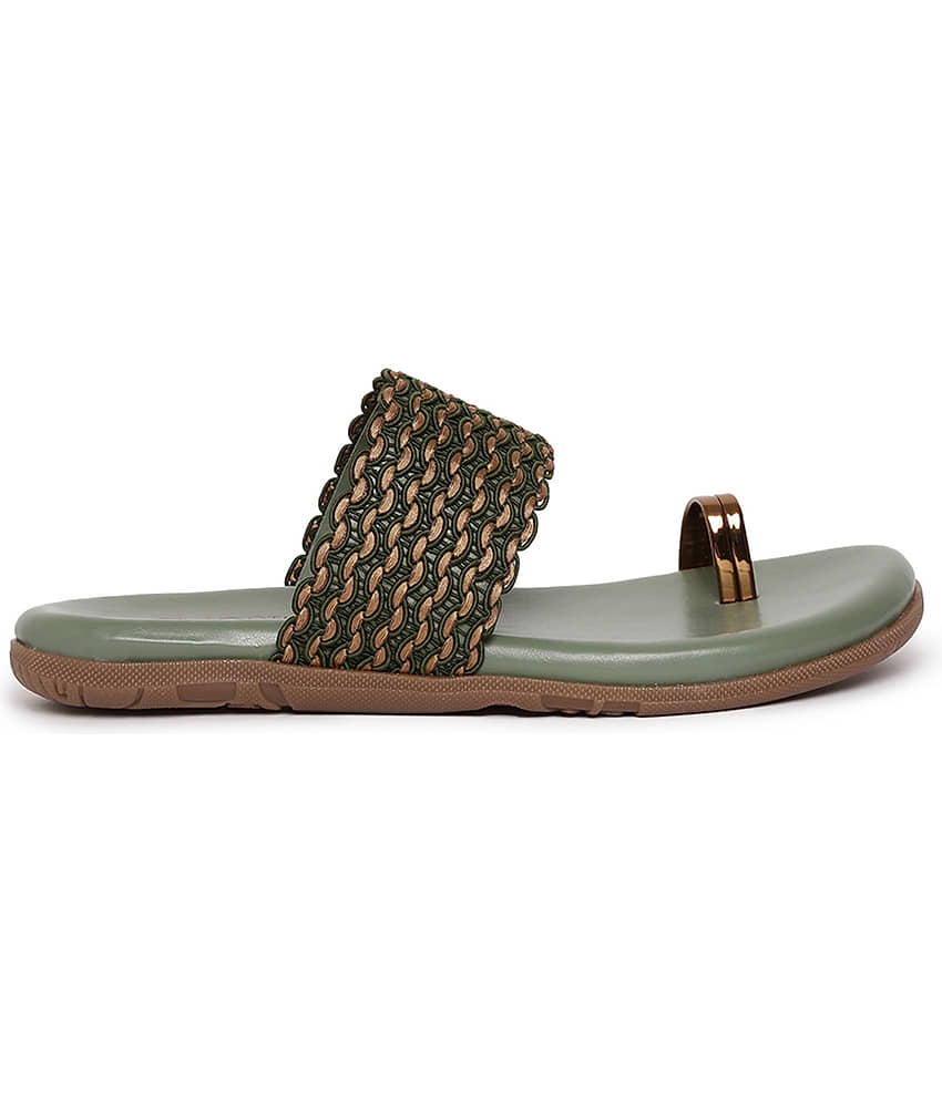 ORTHO JOY - Green Women's Flats view 2